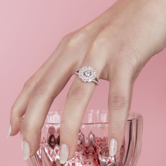Jewelry - Silver 925 Rhodium Plated Round Multi CZ Ring